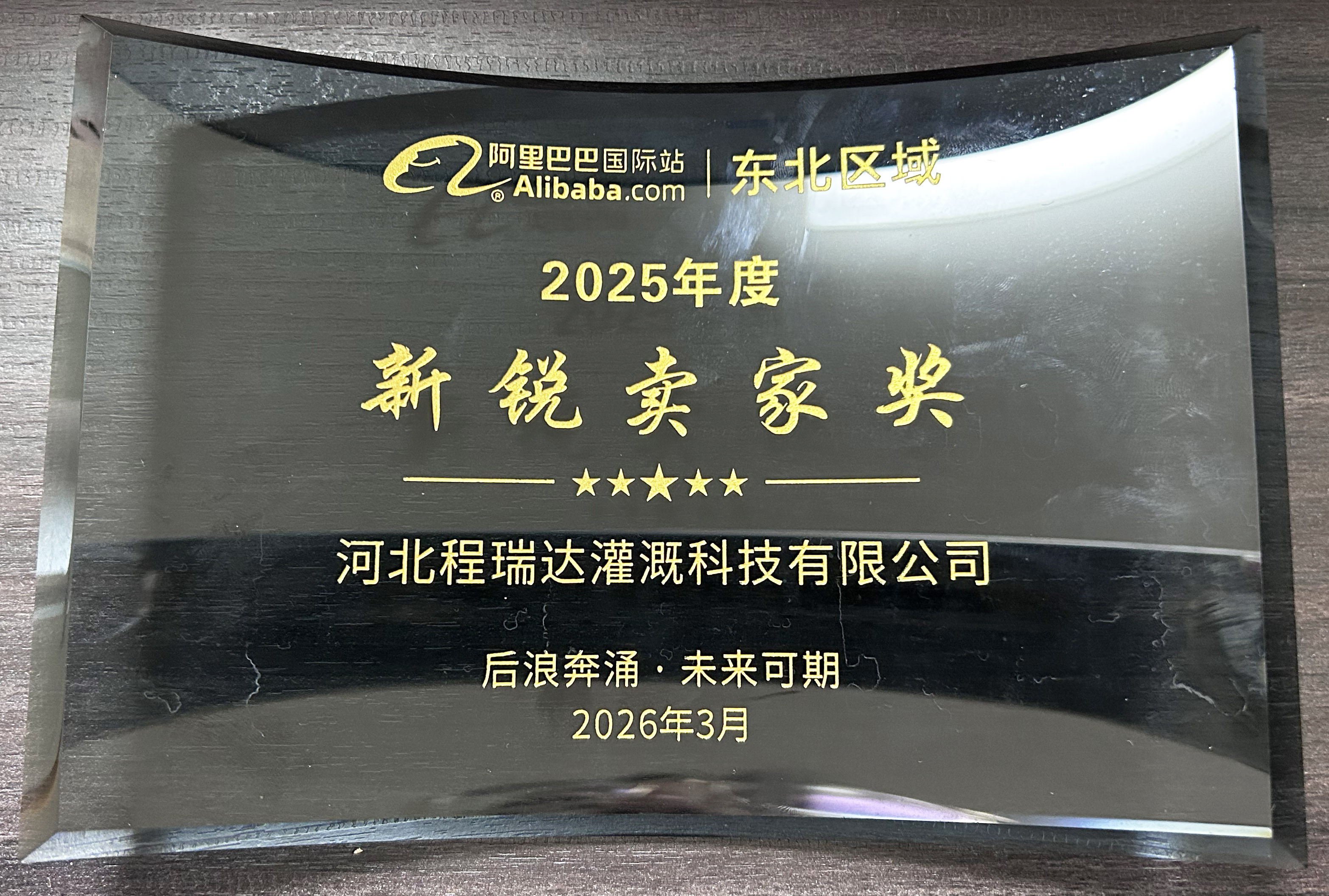 松原程瑞达灌溉 | 荣获阿里国际站新锐卖家奖